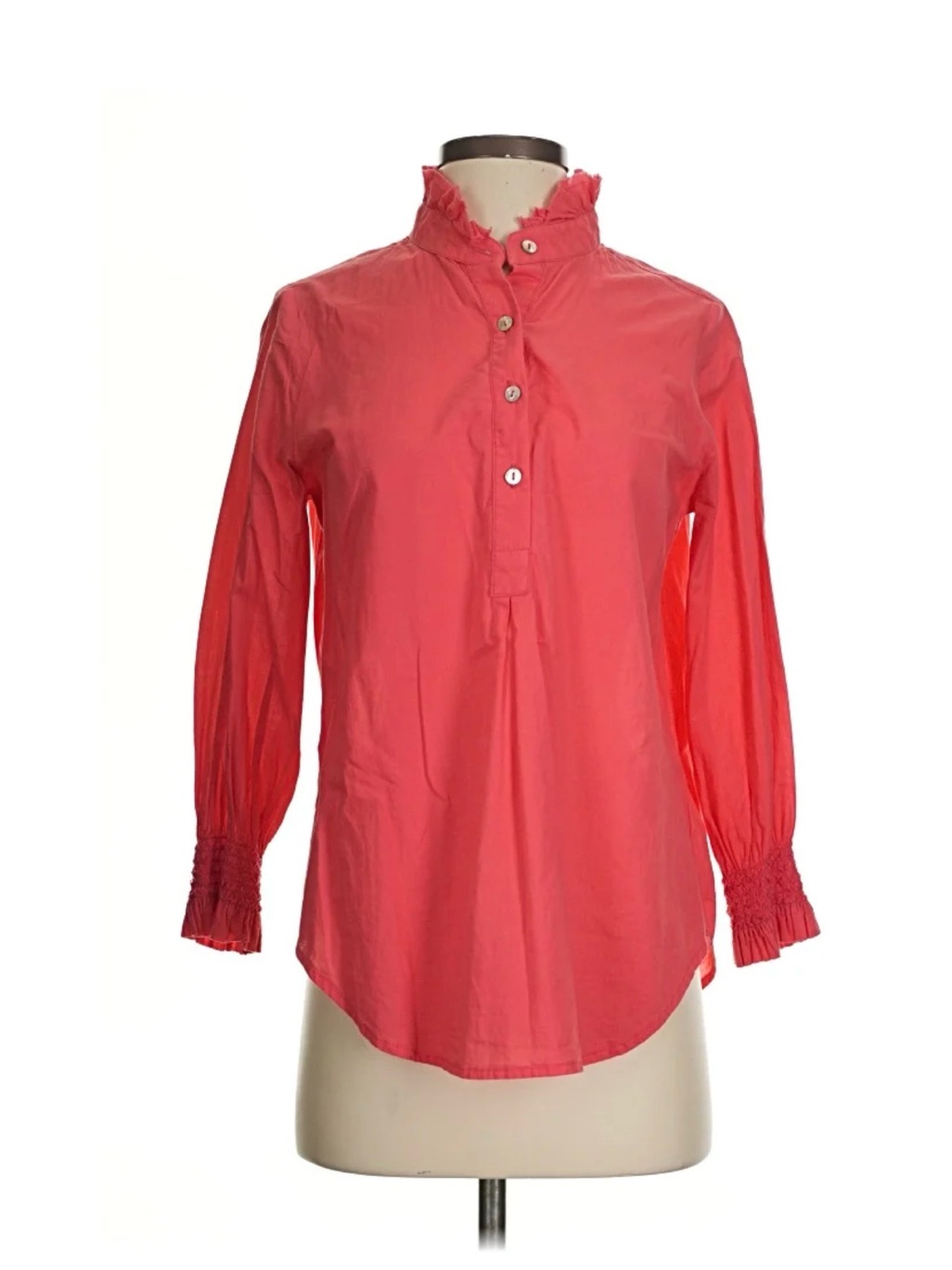 Tuckernuck Teagan Ruffle Neck Smocked Sleeve Top